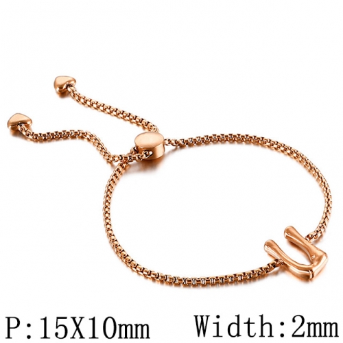 BC Wholesale Jewelry Stainless Steel 316L Jewelry Letter Bracelets NO.#SJ53B123962