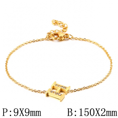 BC Wholesale Jewelry Stainless Steel 316L Jewelry Letter Bracelets NO.#SJ53B117692