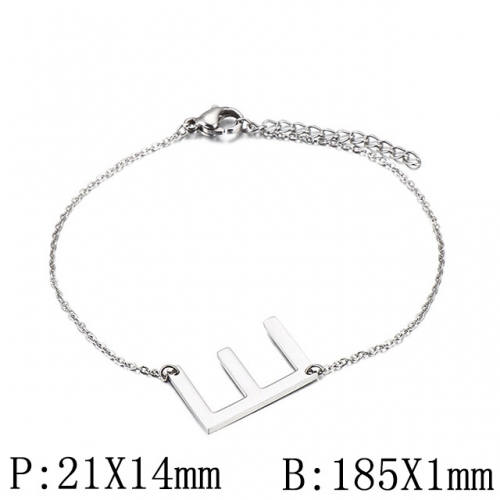 BC Wholesale Jewelry Stainless Steel 316L Jewelry Letter Bracelets NO.#SJ53B116134