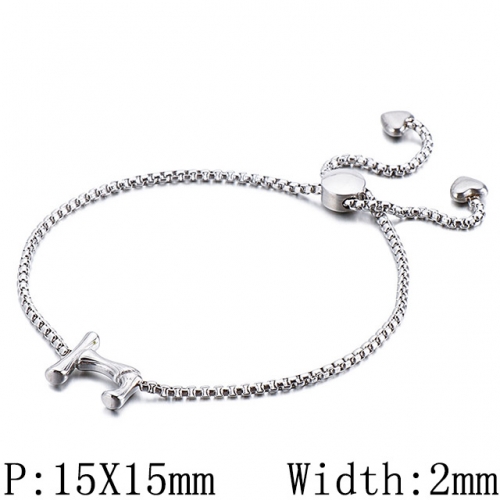 BC Wholesale Jewelry Stainless Steel 316L Jewelry Letter Bracelets NO.#SJ53B123925