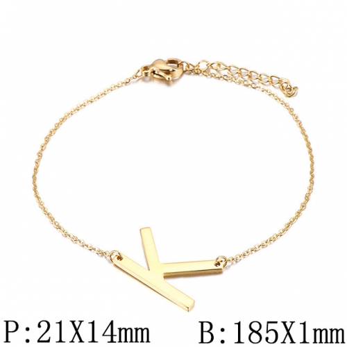 BC Wholesale Jewelry Stainless Steel 316L Jewelry Letter Bracelets NO.#SJ53B116107