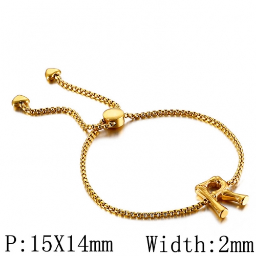 BC Wholesale Jewelry Stainless Steel 316L Jewelry Letter Bracelets NO.#SJ53B123985