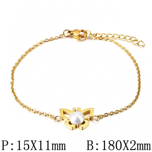 BC Wholesale Jewelry Stainless Steel 316L Jewelry Pearl & Shell Bracelets NO.#SJ53B115589