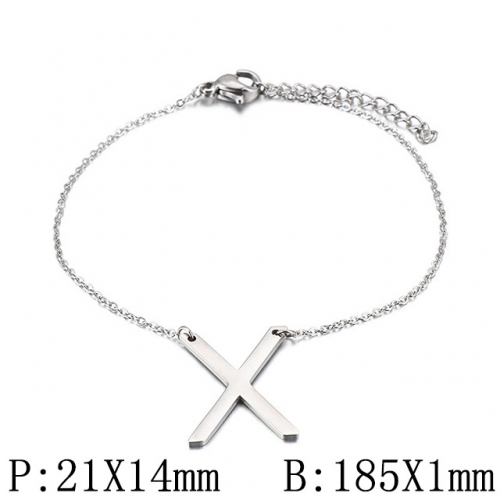 BC Wholesale Jewelry Stainless Steel 316L Jewelry Letter Bracelets NO.#SJ53B116097
