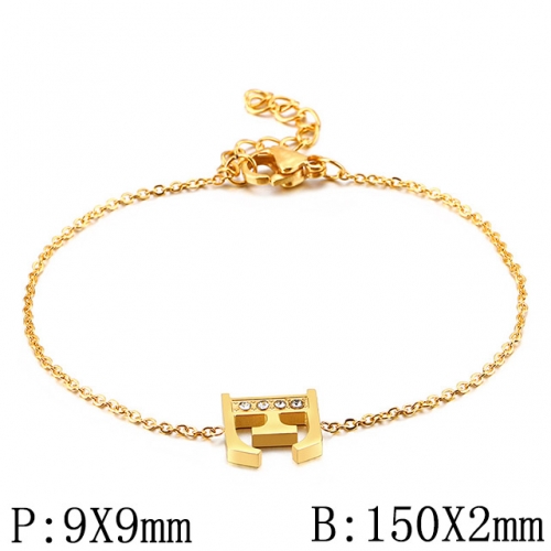 BC Wholesale Jewelry Stainless Steel 316L Jewelry Letter Bracelets NO.#SJ53B117686