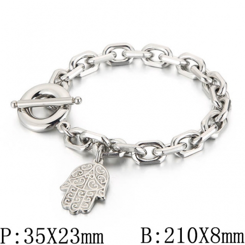 BC Wholesale Jewelry Stainless Steel 316L Jewelry Religion Bracelets NO.#SJ53B152764