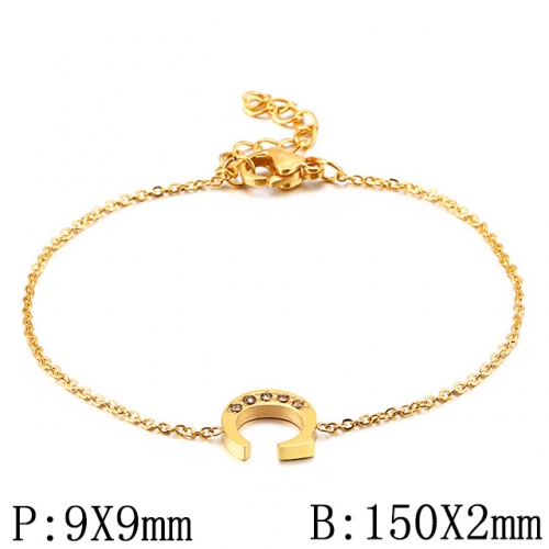 BC Wholesale Jewelry Stainless Steel 316L Jewelry Letter Bracelets NO.#SJ53B117682
