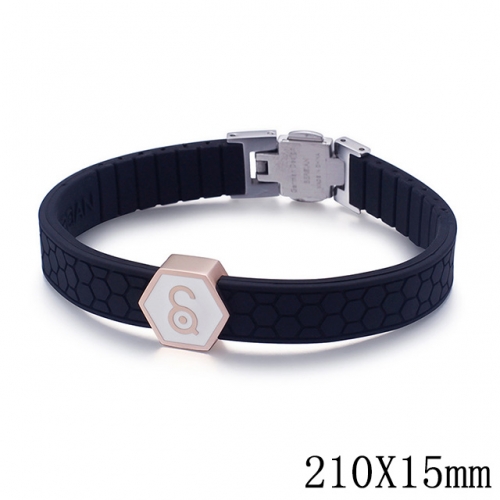 BC Wholesale Jewelry Stainless Steel 316L Jewelry Germanium Stone Bracelets NO.#SJ53BA105593