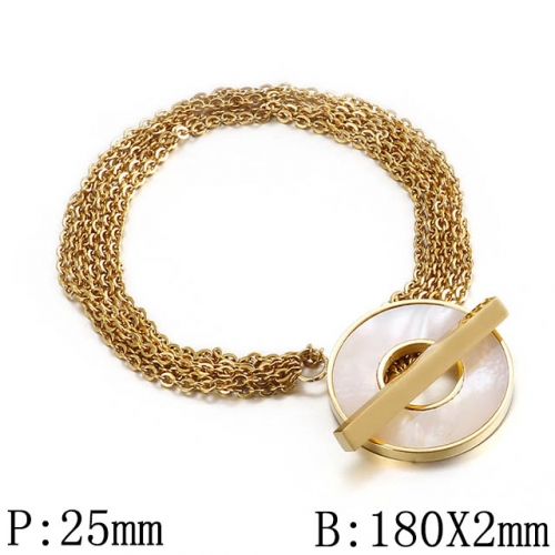BC Wholesale Jewelry Stainless Steel 316L Jewelry Pearl & Shell Bracelets NO.#SJ53B140109