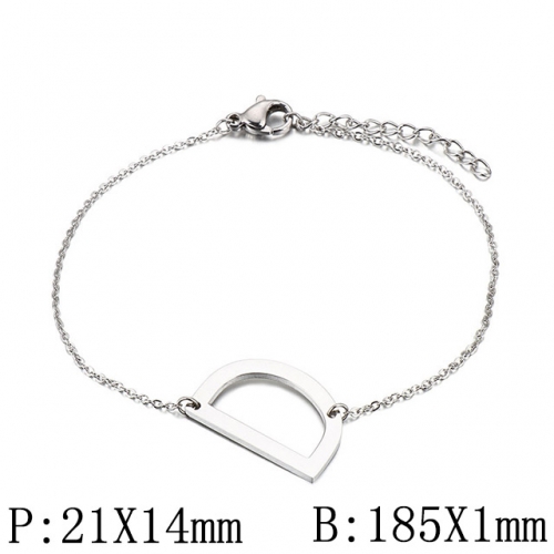 BC Wholesale Jewelry Stainless Steel 316L Jewelry Letter Bracelets NO.#SJ53B116135
