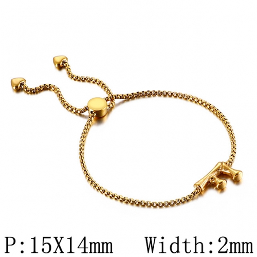 BC Wholesale Jewelry Stainless Steel 316L Jewelry Letter Bracelets NO.#SJ53B123973