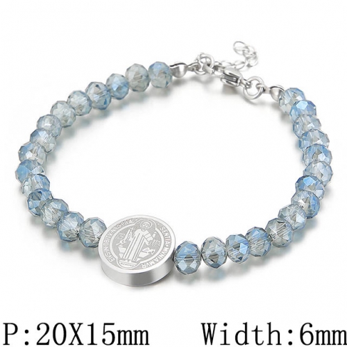 BC Wholesale Jewelry Stainless Steel 316L CZ Bead Bracelets NO.#SJ53B66615