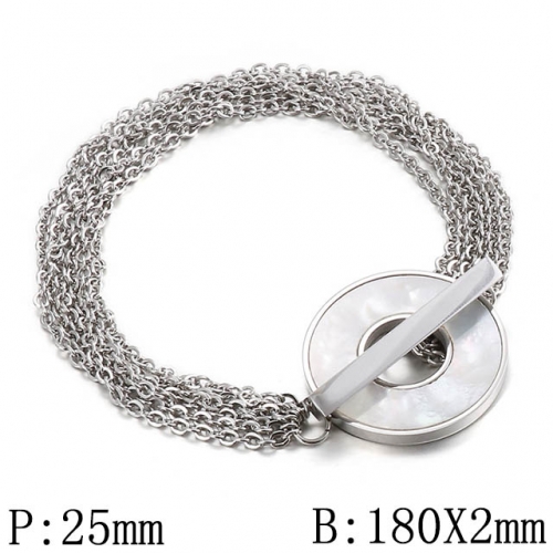 BC Wholesale Jewelry Stainless Steel 316L Jewelry Pearl & Shell Bracelets NO.#SJ53B140110