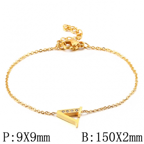 BC Wholesale Jewelry Stainless Steel 316L Jewelry Letter Bracelets NO.#SJ53B117720