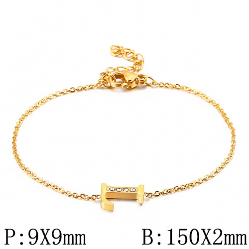 BC Wholesale Jewelry Stainless Steel 316L Jewelry Letter Bracelets NO.#SJ53B117700