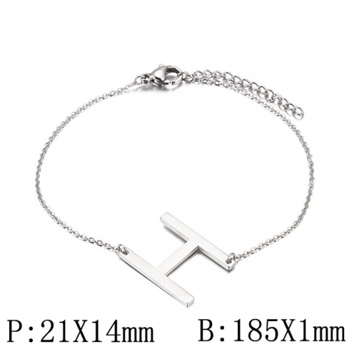 BC Wholesale Jewelry Stainless Steel 316L Jewelry Letter Bracelets NO.#SJ53B116130