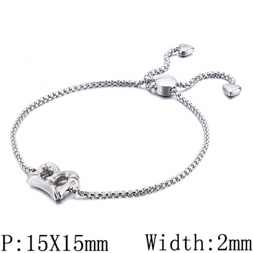 BC Wholesale Jewelry Stainless Steel 316L Jewelry Letter Bracelets NO.#SJ53B123917