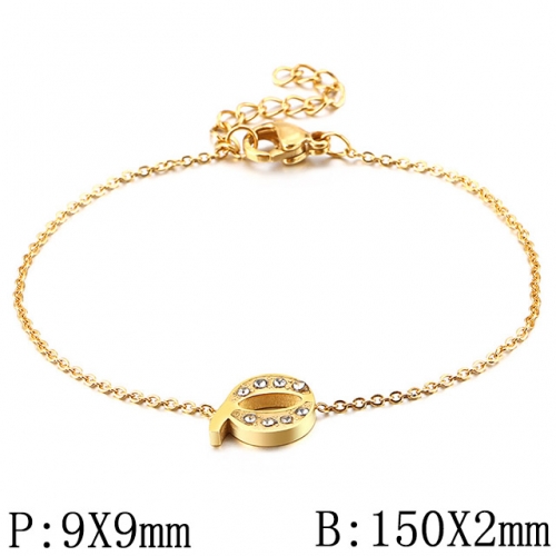 BC Wholesale Jewelry Stainless Steel 316L Jewelry Letter Bracelets NO.#SJ53B117710