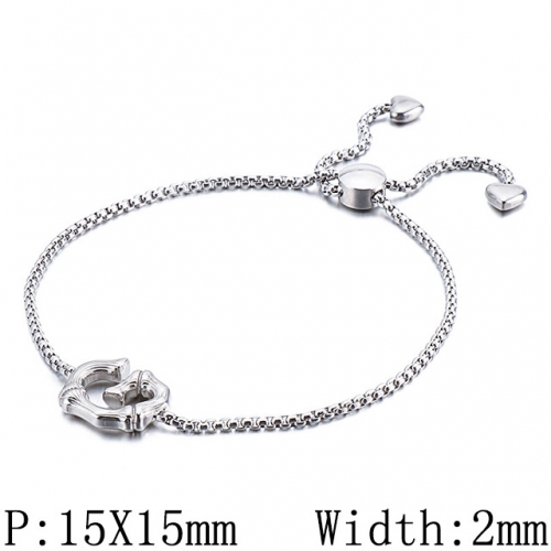 BC Wholesale Jewelry Stainless Steel 316L Jewelry Letter Bracelets NO.#SJ53B123922