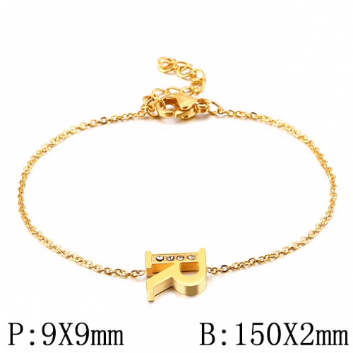 BC Wholesale Jewelry Stainless Steel 316L Jewelry Letter Bracelets NO.#SJ53B117711