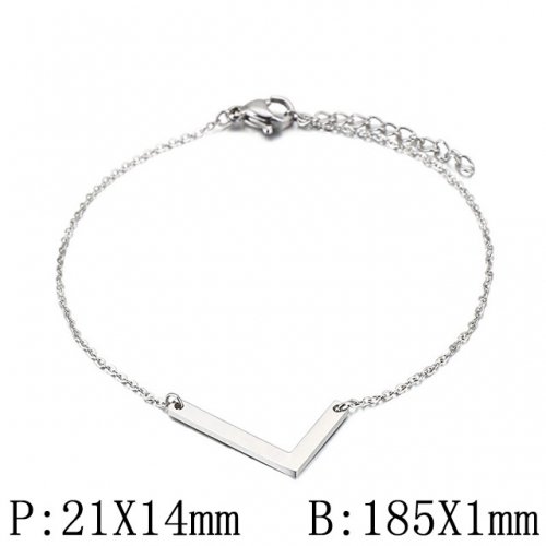 BC Wholesale Jewelry Stainless Steel 316L Jewelry Letter Bracelets NO.#SJ53B116126