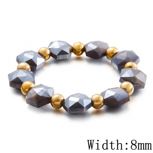 BC Wholesale Jewelry Stainless Steel 316L CZ Bead Bracelets NO.#SJ53B99056