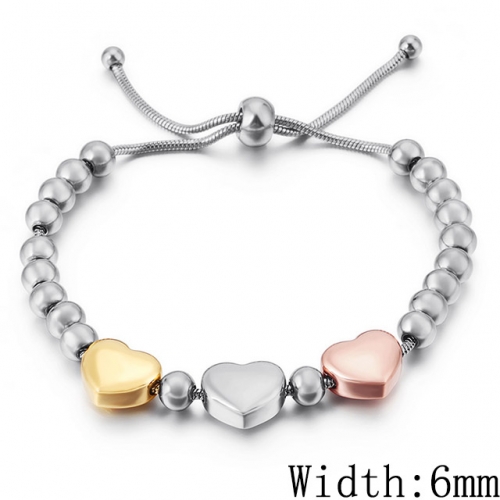 BC Wholesale Jewelry Steel Bead Bracelets Stainless Steel 316L Jewelry Bracelets NO.#SJ53B115765