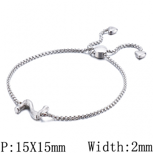 BC Wholesale Jewelry Stainless Steel 316L Jewelry Letter Bracelets NO.#SJ53B123941
