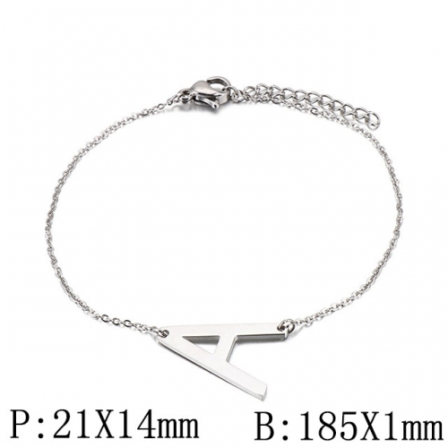 BC Wholesale Jewelry Stainless Steel 316L Jewelry Letter Bracelets NO.#SJ53B116141