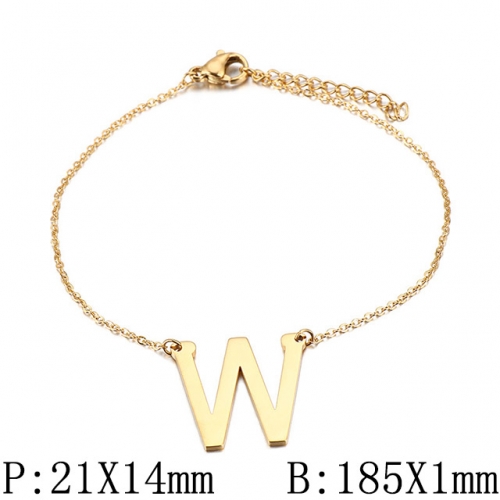 BC Wholesale Jewelry Stainless Steel 316L Jewelry Letter Bracelets NO.#SJ53B116099