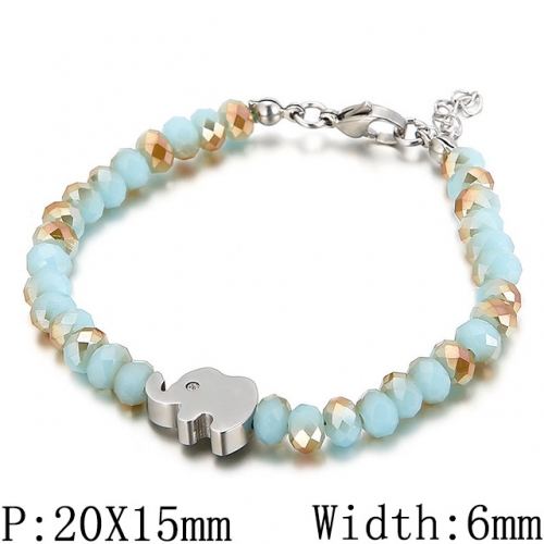 BC Wholesale Jewelry Stainless Steel 316L CZ Bead Bracelets NO.#SJ53B57609