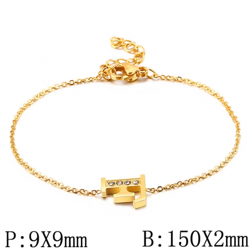 BC Wholesale Jewelry Stainless Steel 316L Jewelry Letter Bracelets NO.#SJ53B117688