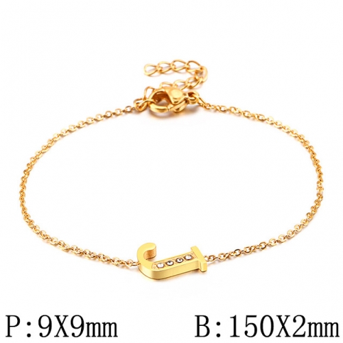 BC Wholesale Jewelry Stainless Steel 316L Jewelry Letter Bracelets NO.#SJ53B117696