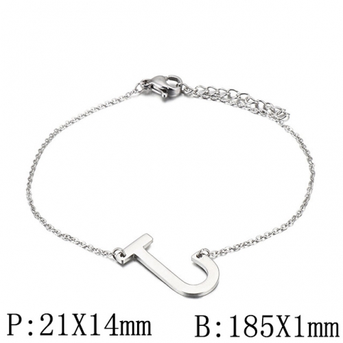 BC Wholesale Jewelry Stainless Steel 316L Jewelry Letter Bracelets NO.#SJ53B116110