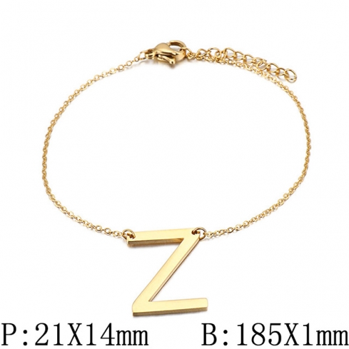 BC Wholesale Jewelry Stainless Steel 316L Jewelry Letter Bracelets NO.#SJ53B116093