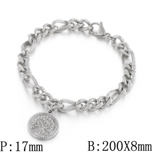 BC Wholesale Jewelry Stainless Steel 316L Charm Bracelets NO.#SJ53B145971