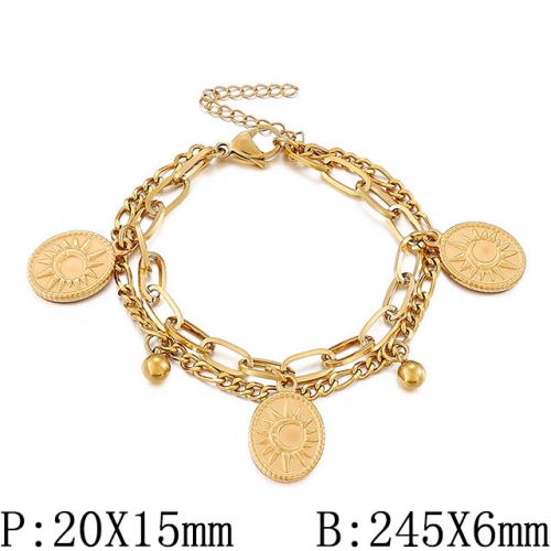 BC Wholesale Jewelry Stainless Steel 316L Jewelry Multi Layer Bracelets NO.#SJ53B150602