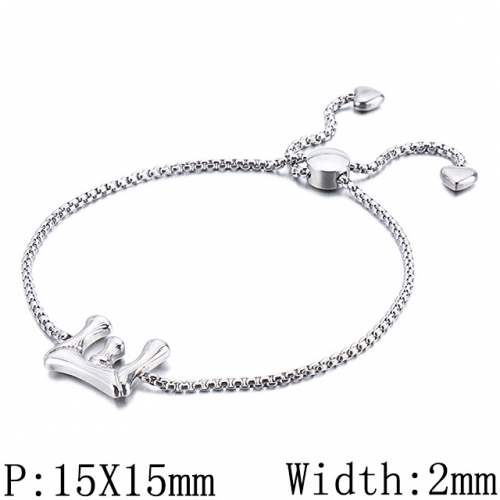 BC Wholesale Jewelry Stainless Steel 316L Jewelry Letter Bracelets NO.#SJ53B123920