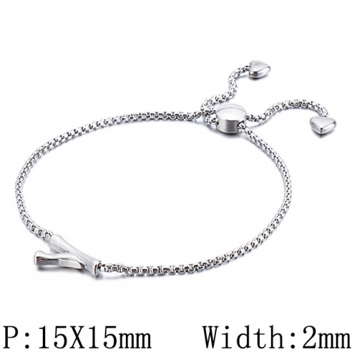 BC Wholesale Jewelry Stainless Steel 316L Jewelry Letter Bracelets NO.#SJ53B123940