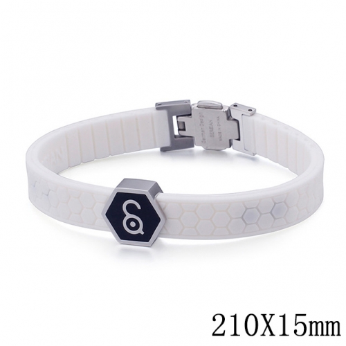 BC Wholesale Jewelry Stainless Steel 316L Jewelry Germanium Stone Bracelets NO.#SJ53BA105588