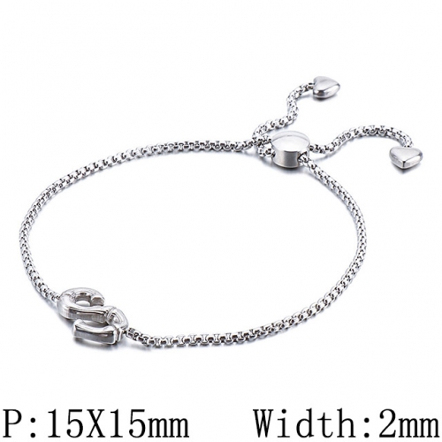 BC Wholesale Jewelry Stainless Steel 316L Jewelry Letter Bracelets NO.#SJ53B123934