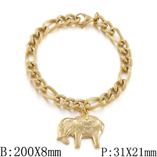 BC Wholesale Jewelry Stainless Steel 316L Charm Bracelets NO.#SJ53B145976