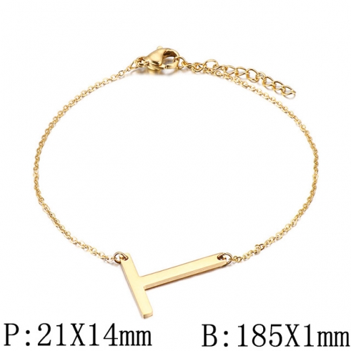 BC Wholesale Jewelry Stainless Steel 316L Jewelry Letter Bracelets NO.#SJ53B116106