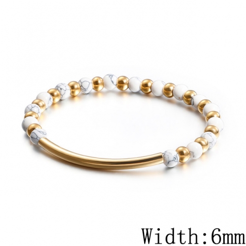 BC Wholesale Jewelry Stainless Steel 316L CZ Bead Bracelets NO.#SJ53B91306