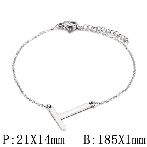 BC Wholesale Jewelry Stainless Steel 316L Jewelry Letter Bracelets NO.#SJ53B116105