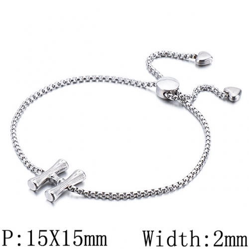 BC Wholesale Jewelry Stainless Steel 316L Jewelry Letter Bracelets NO.#SJ53B123923