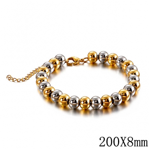 BC Wholesale Jewelry Steel Bead Bracelets Stainless Steel 316L Jewelry Bracelets NO.#SJ53B129462