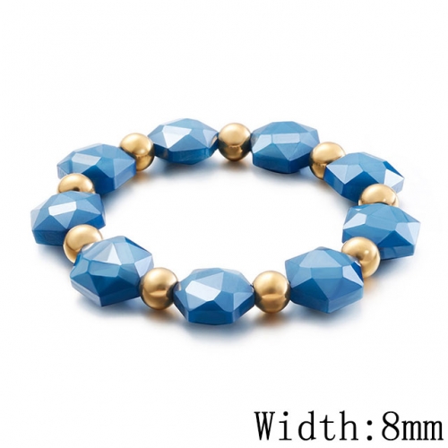 BC Wholesale Jewelry Stainless Steel 316L CZ Bead Bracelets NO.#SJ53B99053