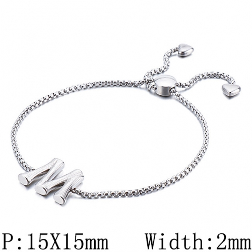 BC Wholesale Jewelry Stainless Steel 316L Jewelry Letter Bracelets NO.#SJ53B123928