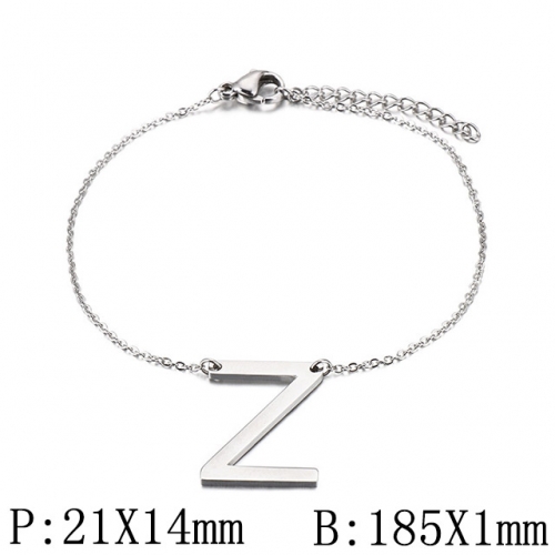 BC Wholesale Jewelry Stainless Steel 316L Jewelry Letter Bracelets NO.#SJ53B116094
